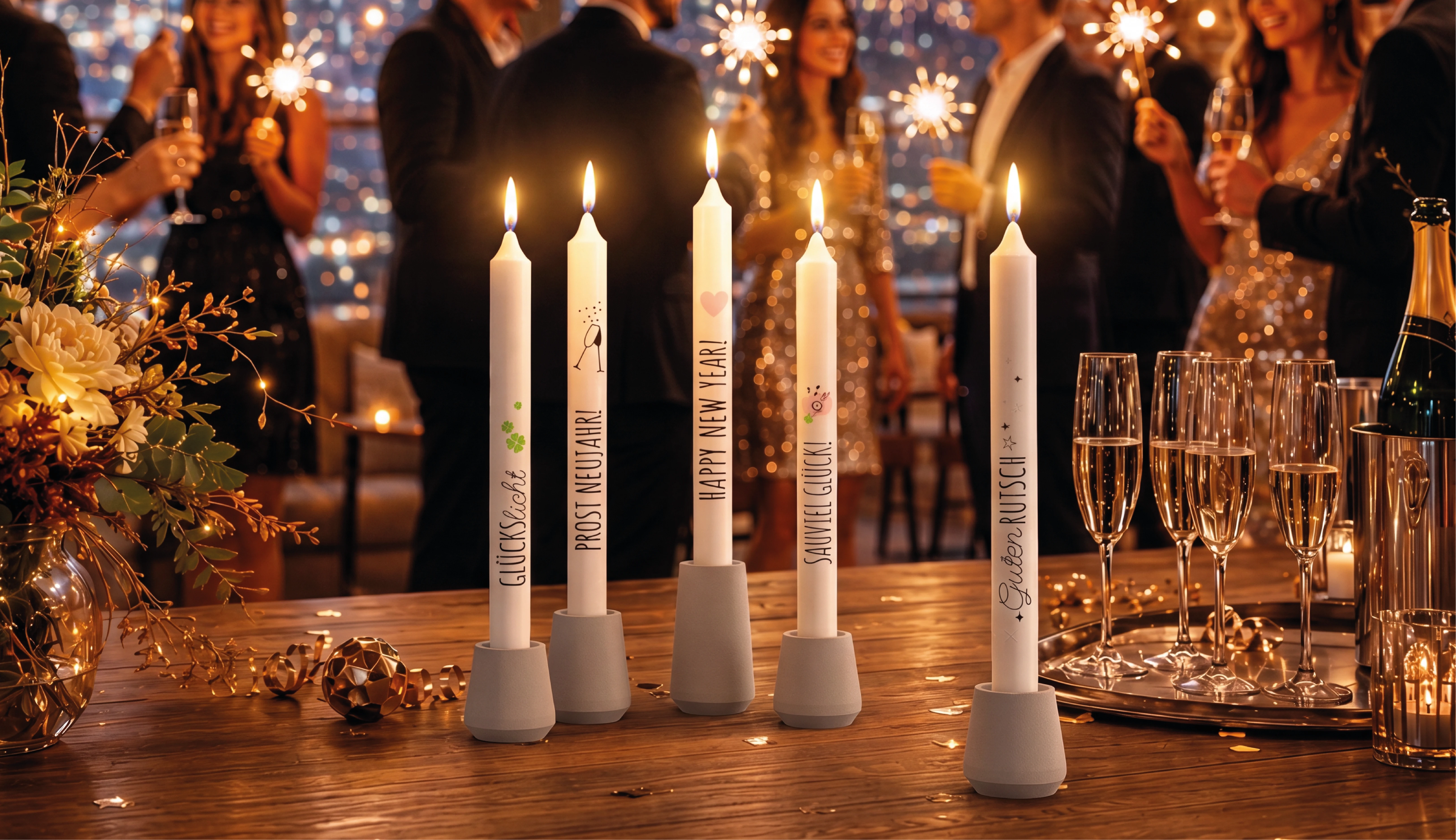 Silvesterkerze - Glückslicht Bild 3