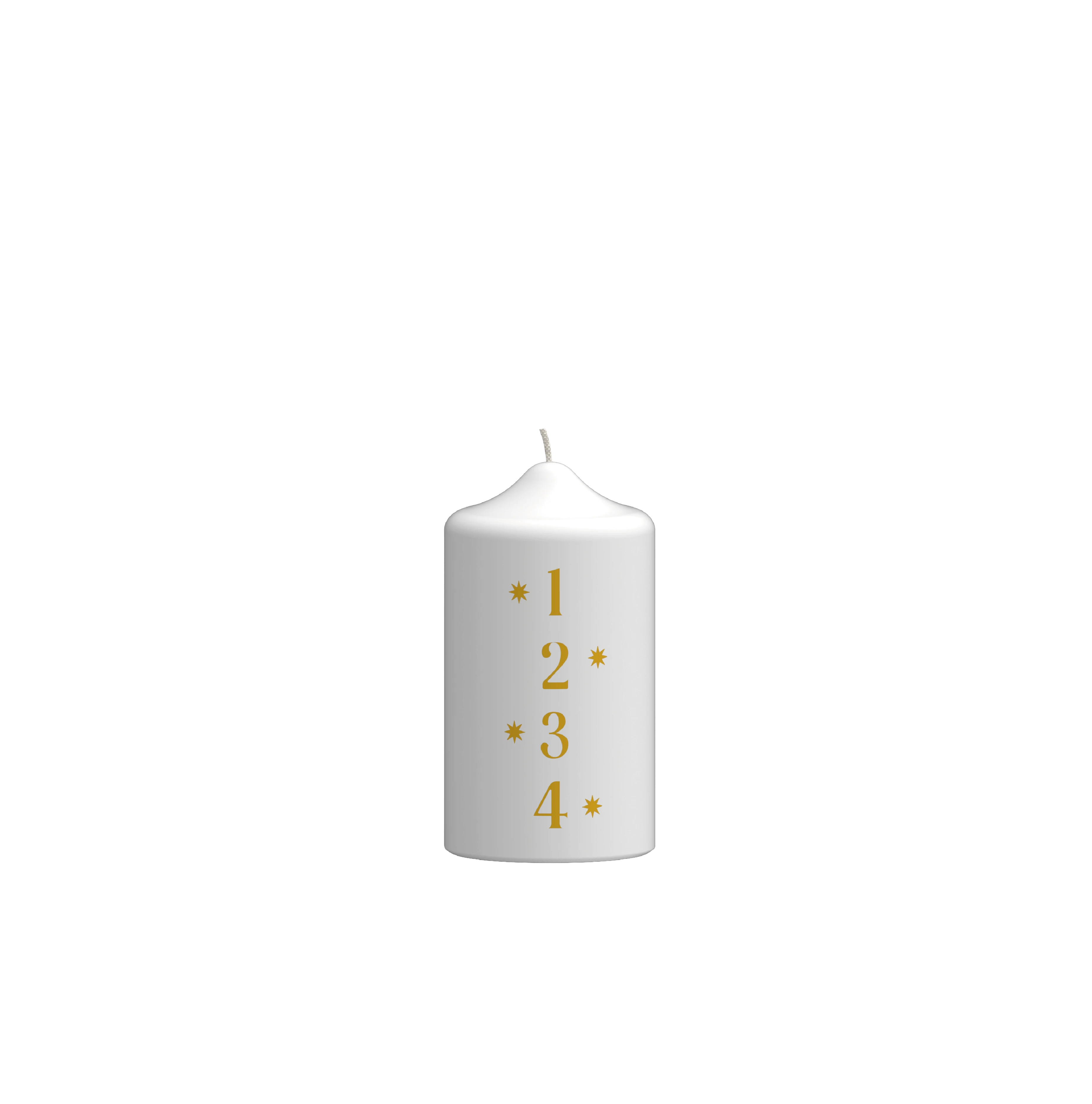 Adventskerze - 1 bis 4 in gold